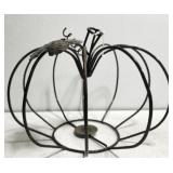 Metal shaped pumpkin candle holder decor