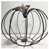 Metal shaped pumpkin candle holder decor