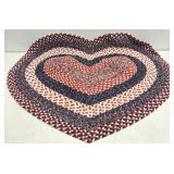 Woven Heart Shaped Rug