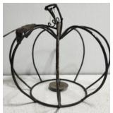 Metal shaped pumpkin candle holder decor