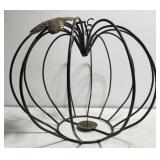 Metal shaped pumpkin candle holder decor