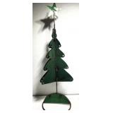 Metal green Christmas tree decor