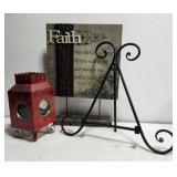 Lot of decor eisel candle holder & more