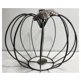 Metal shaped pumpkin candle holder decor