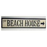 Metal sign THE BEACH HOUSE