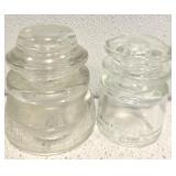 Lot of 2 glass insulators