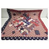 Small Machine Made American Flag Quilted Fabric