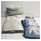 Quilted Style Comforter with 4 pillow cases