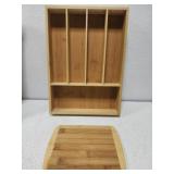 Bamboo silverware tray & cutting board