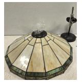 Vintage Slag Glass Light Fixture Chandelier