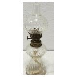 Vintage miniature hobnail oil lamp