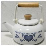 Blue and white Enamel Tea Kettle