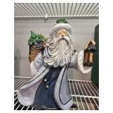 Santa ceramic figurine small chip on lantern
