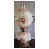 Hand painted gone with the wind style lamp