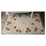Casual Elegance Forest Floral Beige 63 in x 90 in
