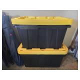 Lot of 4 black yellow totes