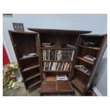 Storage Cabinet FULL of DVD Movies & CDs