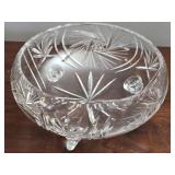 Beautiful Crystal Star of David Footed Bowl
