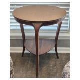 Vintage Slim Wooden Round Accent Side Table