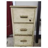 Antique 3 drawer side table