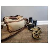 Canon camera w bag & different lenses