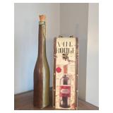 Tall Glass Bottle Wrapped in Leather & More