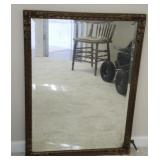Antique gold wooden framed mirror