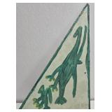 Original Mose T painting GREEN DRAGON on wood