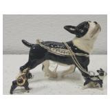 Boston terrier trinket w necklace & charm