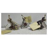 Set of 3 cloisonné angel ornaments