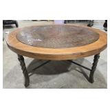 Wood and metal coffee table