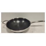 Lexi home diamond stainless steel wok