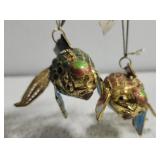Set if 2 cloisonné jointed fish ornament