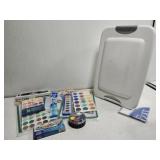 Lot of water paints - white container & more