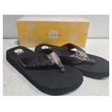 Yellow box size 11 ladies flip flops