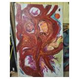 Huge Abstract art on wood