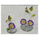 Elegant blown glass humming bird Figurines