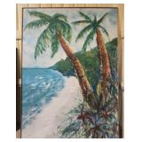 Huge Palm tree oil on canvas