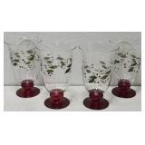 Pfaltzgraff Hand Painted Winterberry Goblets
