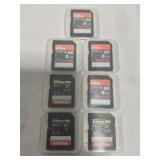 Lot of 7 SD cards