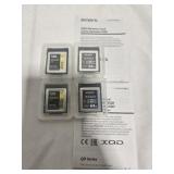Lot of 4 high capacity XQD drives