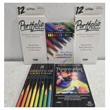 Lot of 5 boxes of adult coloring pencils