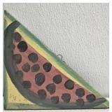 Original Mose T painting WATERMELON on wood