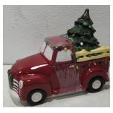 Ceramic Christmas truck cookie jar