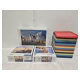 Lot of new puzzles and trays