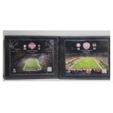 2 framed Alabama football plaque