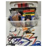 Huge tote lot of art supplies