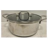 Lexi home diamond stainless steel pot and lid