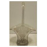 Crystal basket vase
