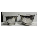 Lot of 2 stainless steel colanders